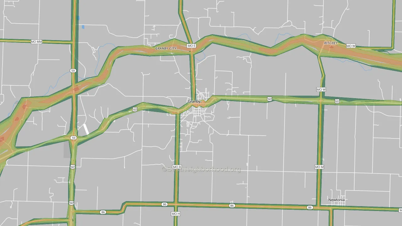 64844, MO Map of Noise Levels in 64844