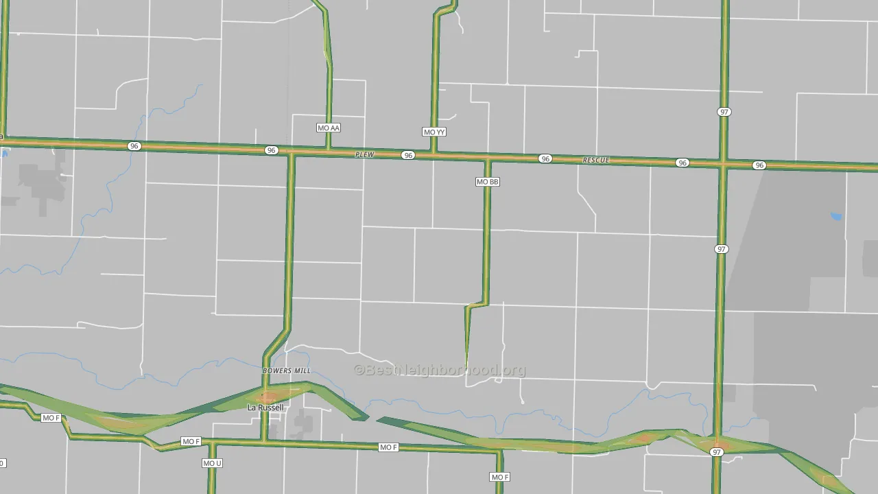 64848, MO Map of Noise Levels in 64848