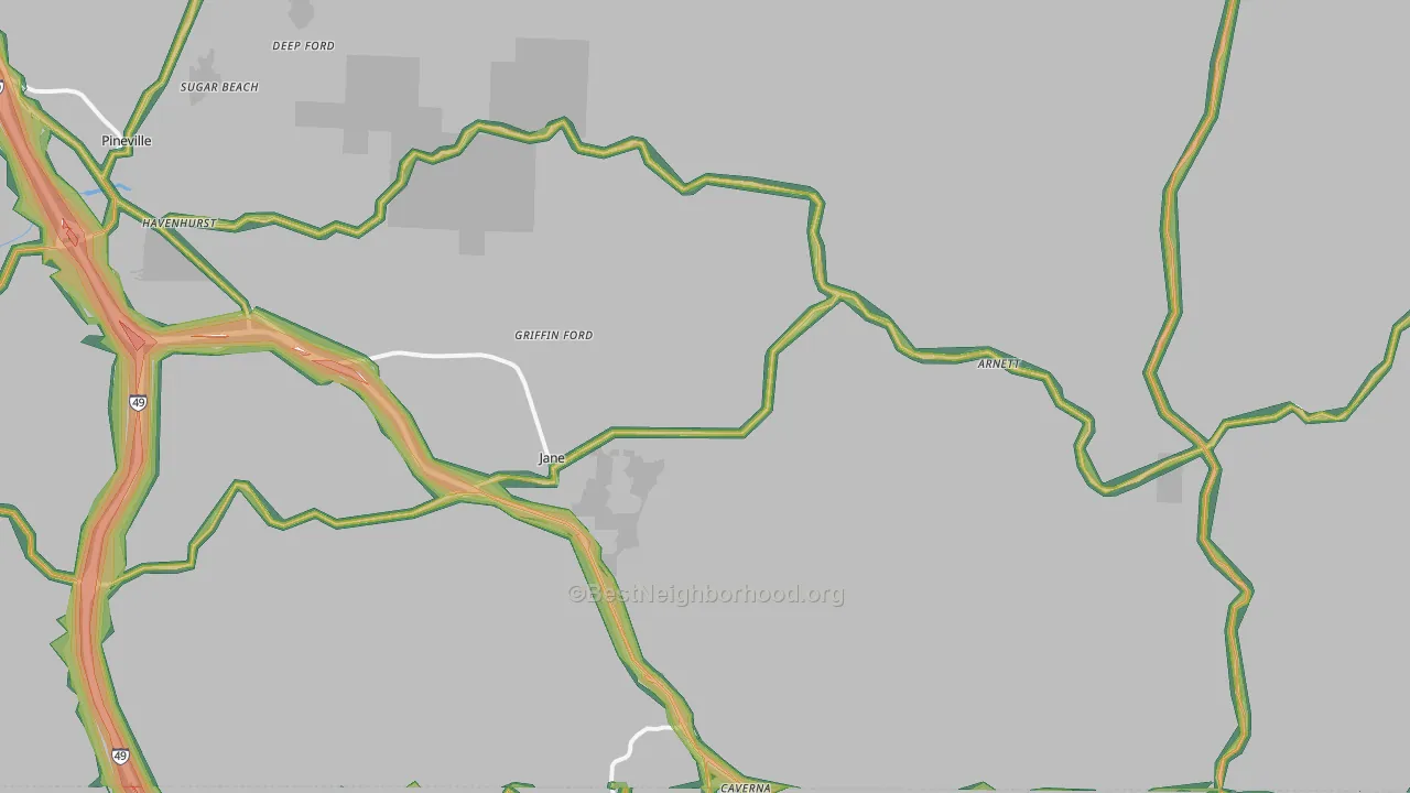 64856, MO Map of Noise Levels in 64856