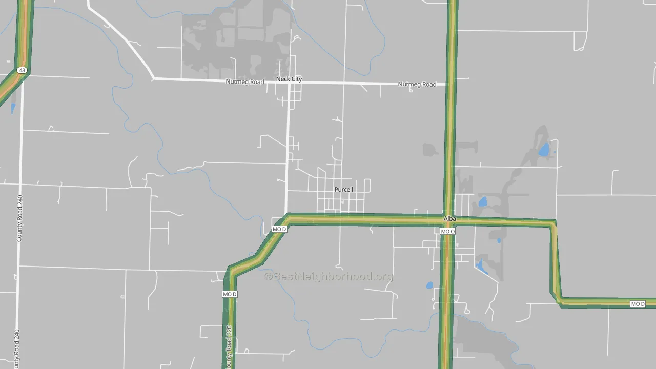 64857, MO Map of Noise Levels in 64857