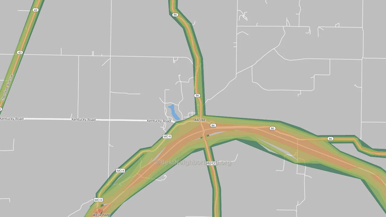 64858, MO Map of Noise Levels in 64858