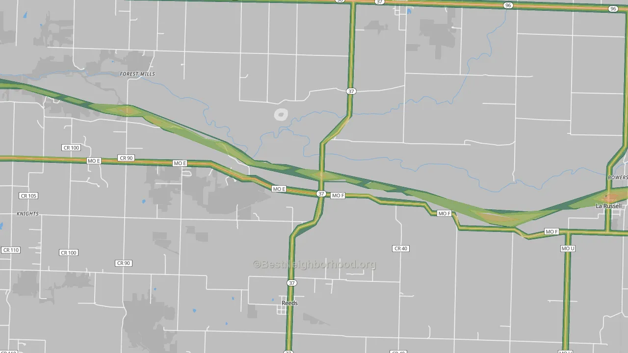 64859, MO Map of Noise Levels in 64859