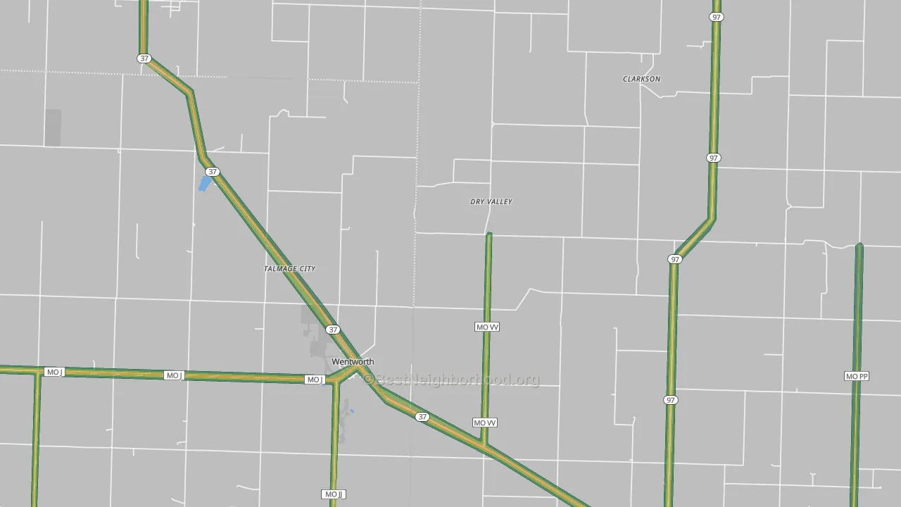 64873, MO Map of Noise Levels in 64873