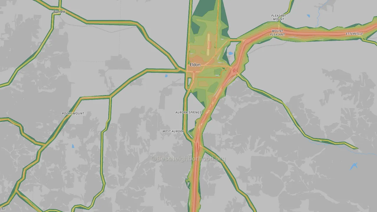 65026, MO Map of Noise Levels in 65026