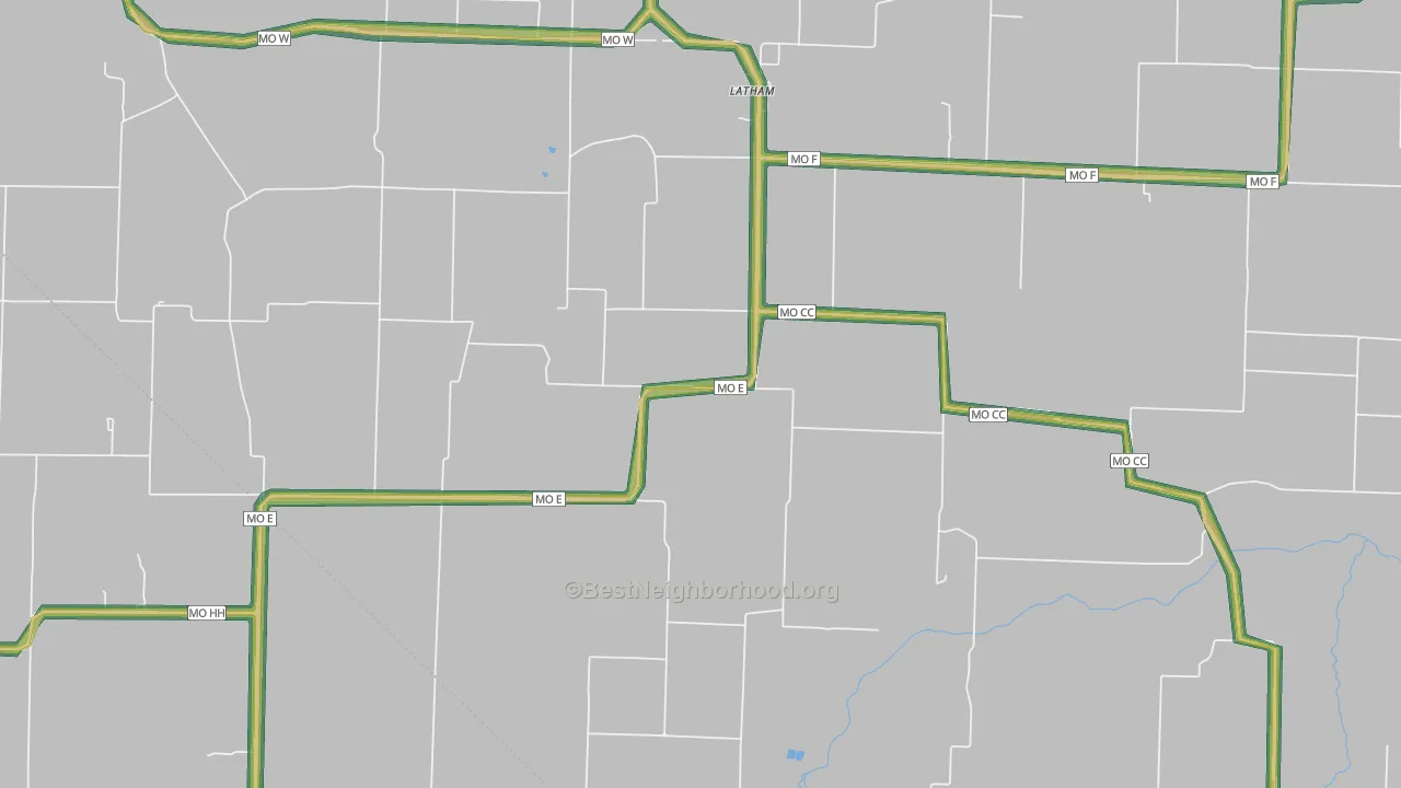 65050, MO Map of Noise Levels in 65050