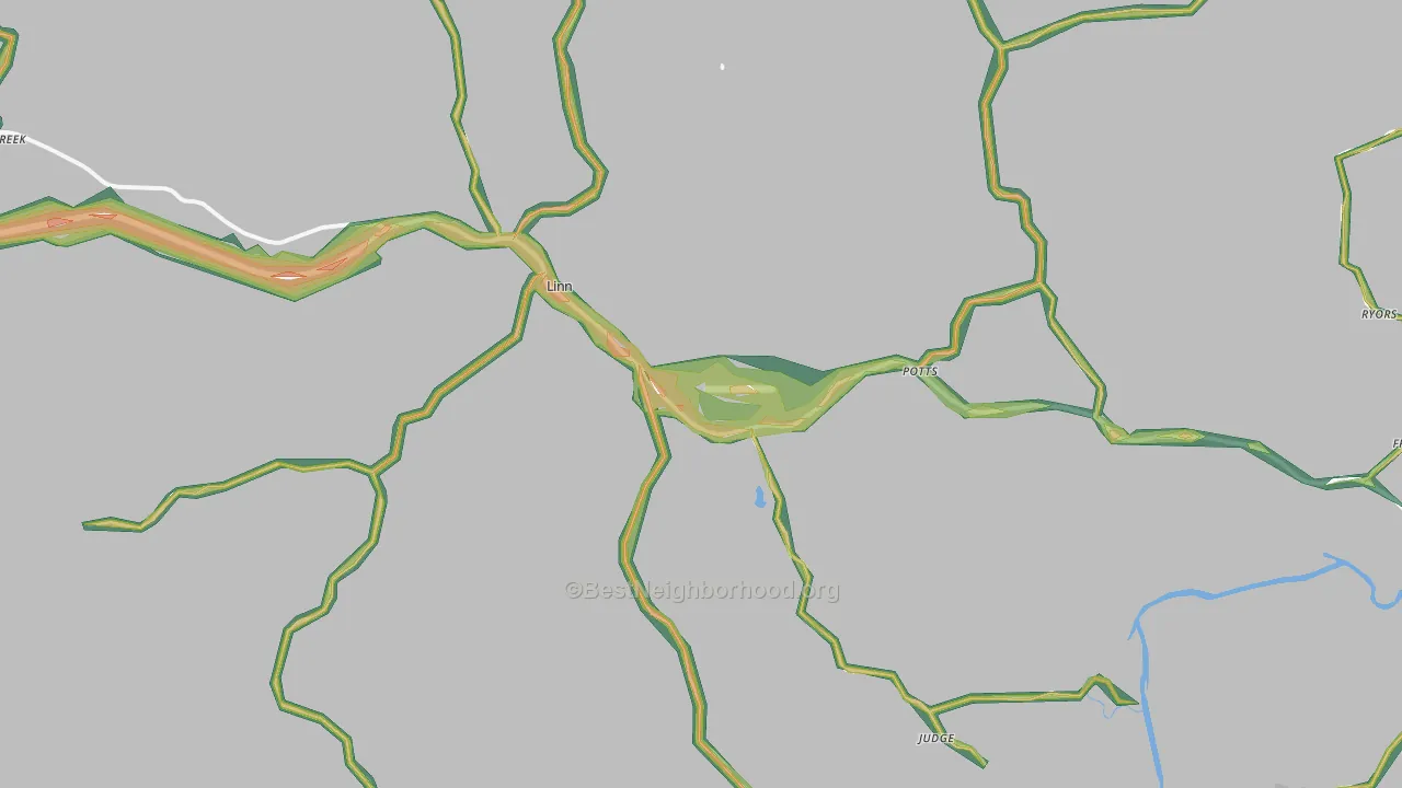 65051, MO Map of Noise Levels in 65051