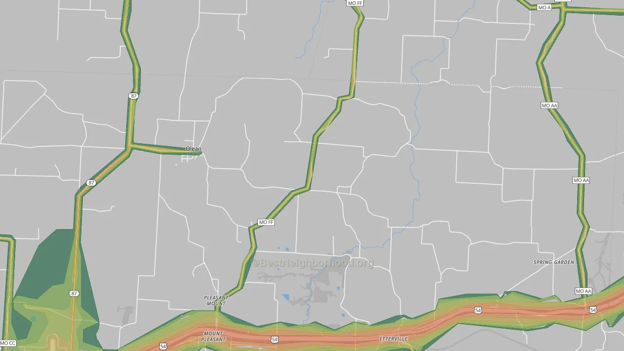 65064, MO Map of Noise Levels in 65064