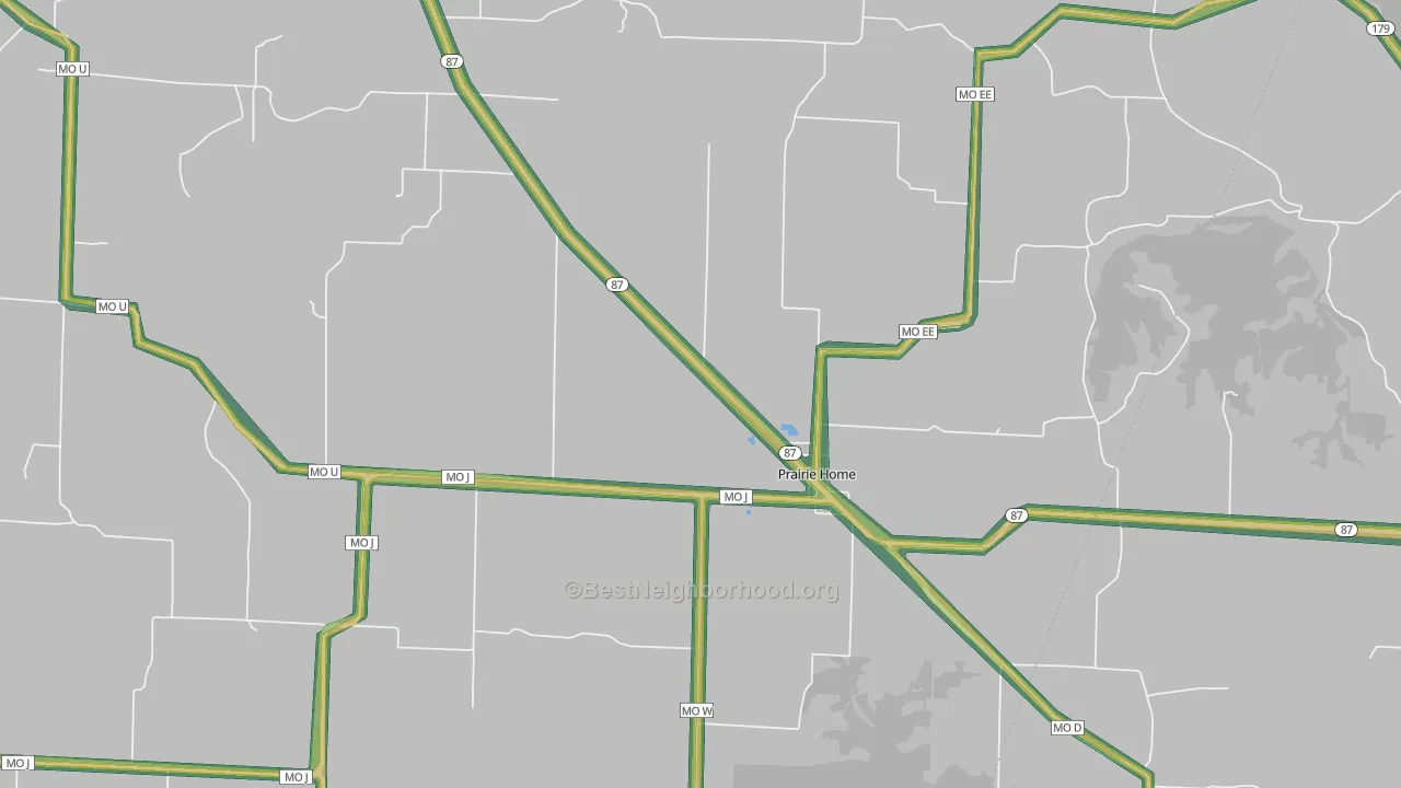 65068, MO Map of Noise Levels in 65068