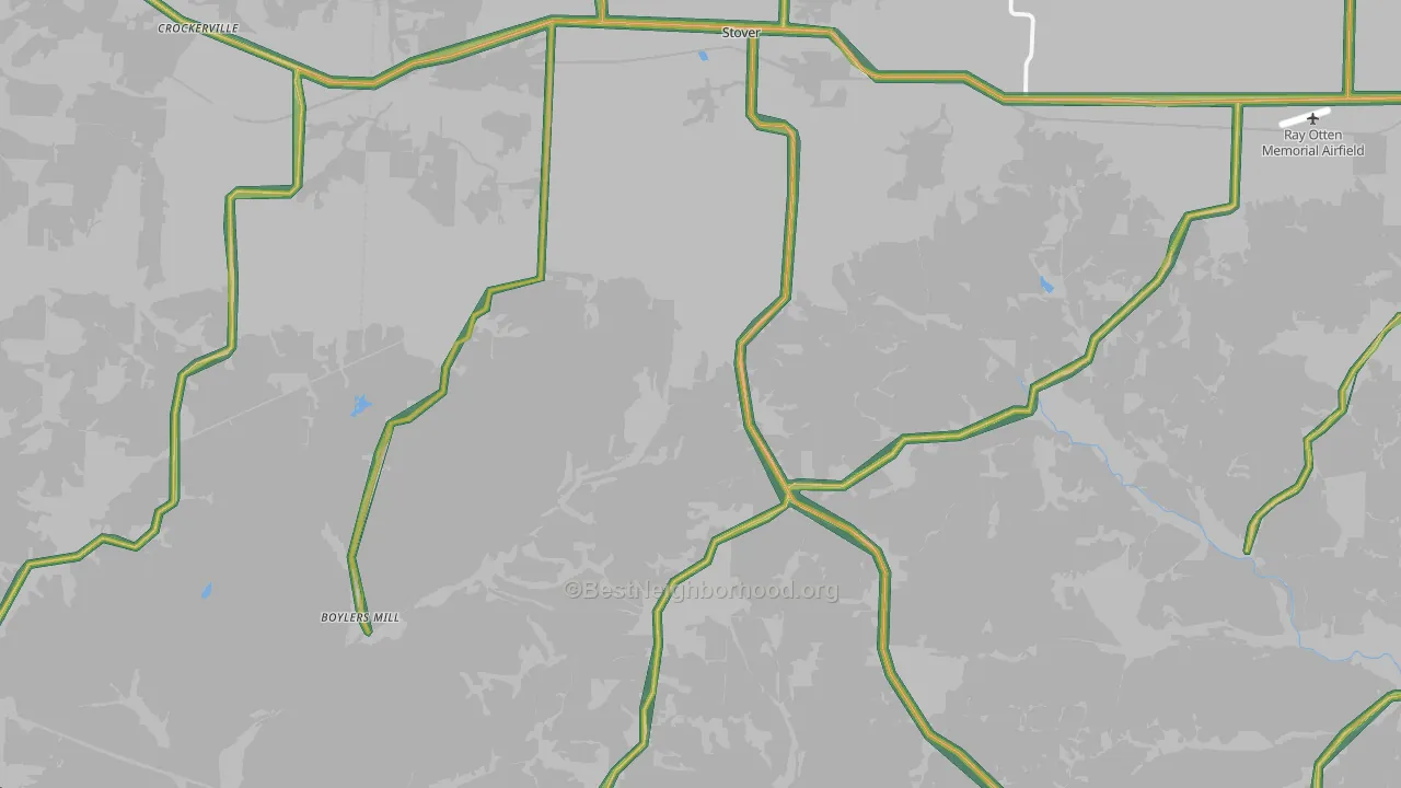 65078, MO Map of Noise Levels in 65078