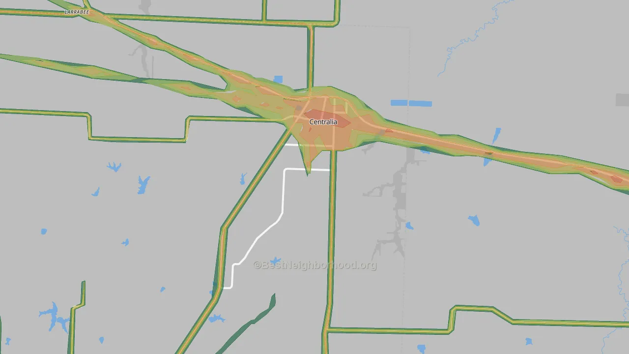 65240, MO Map of Noise Levels in 65240