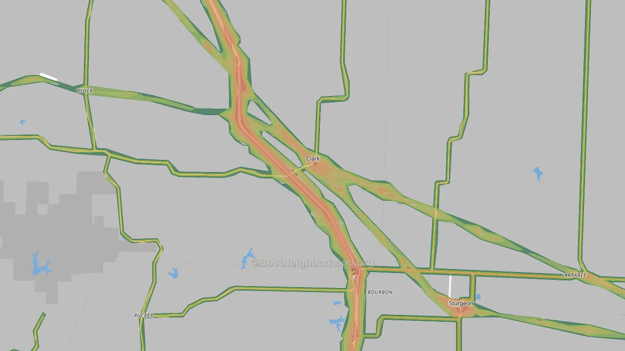 65243, MO Map of Noise Levels in 65243