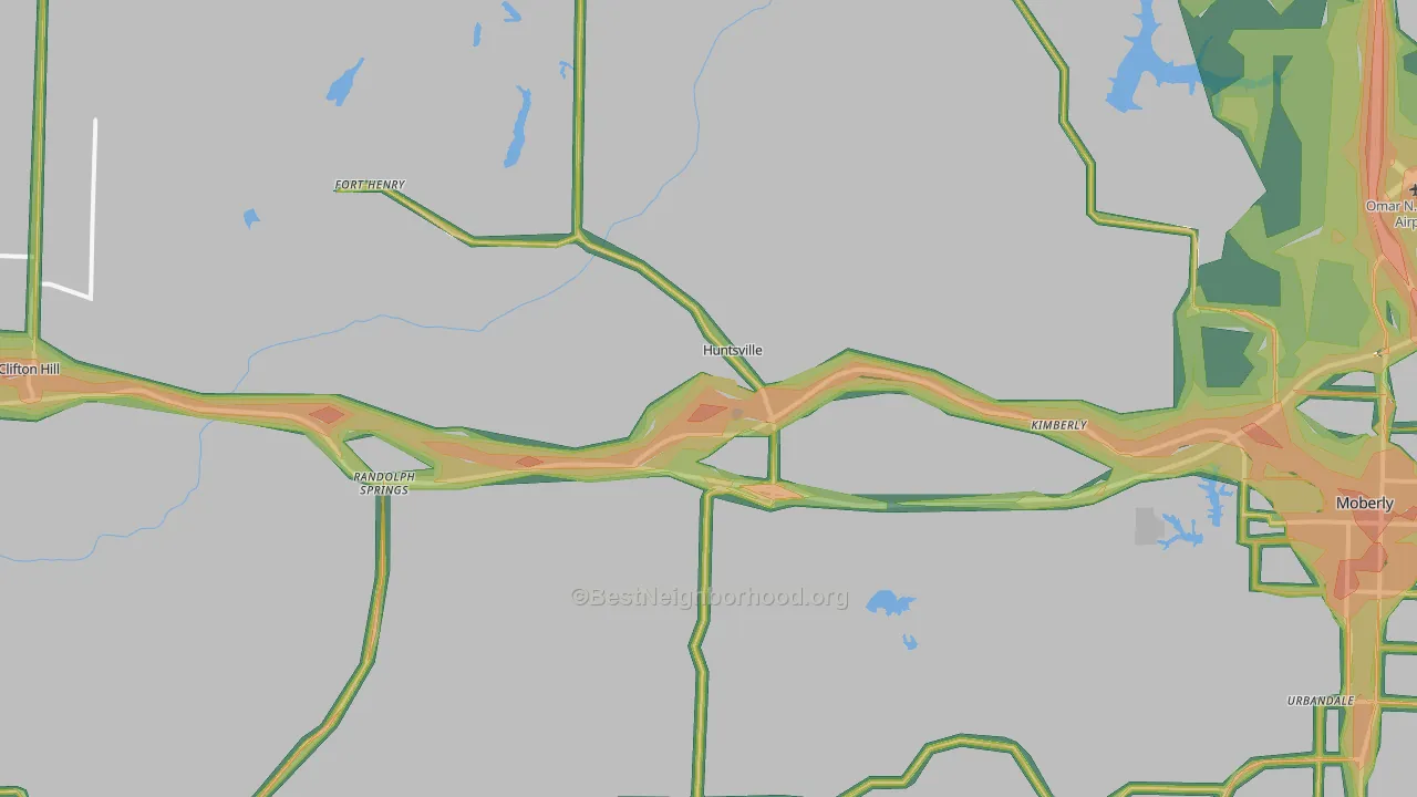 65259, MO Map of Noise Levels in 65259