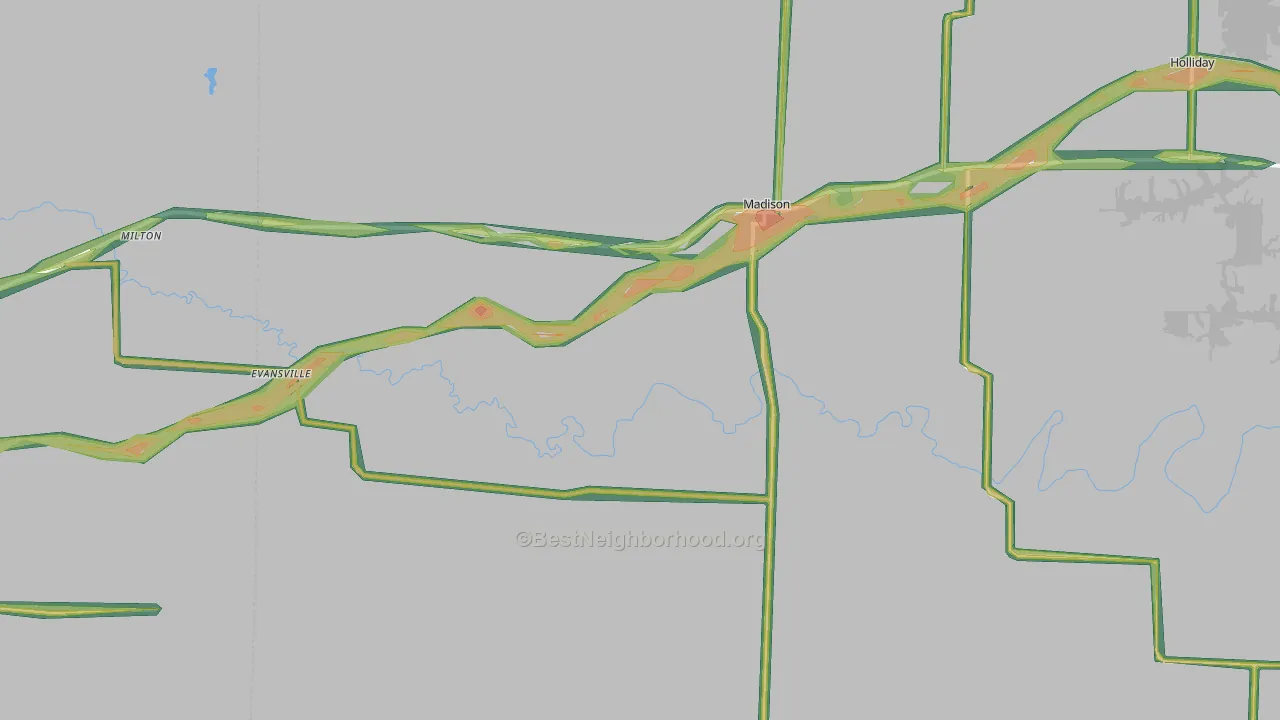 65263, MO Map of Noise Levels in 65263