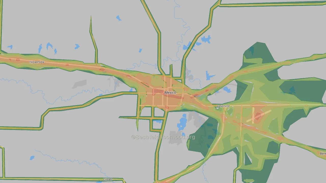 65265, MO Map of Noise Levels in 65265