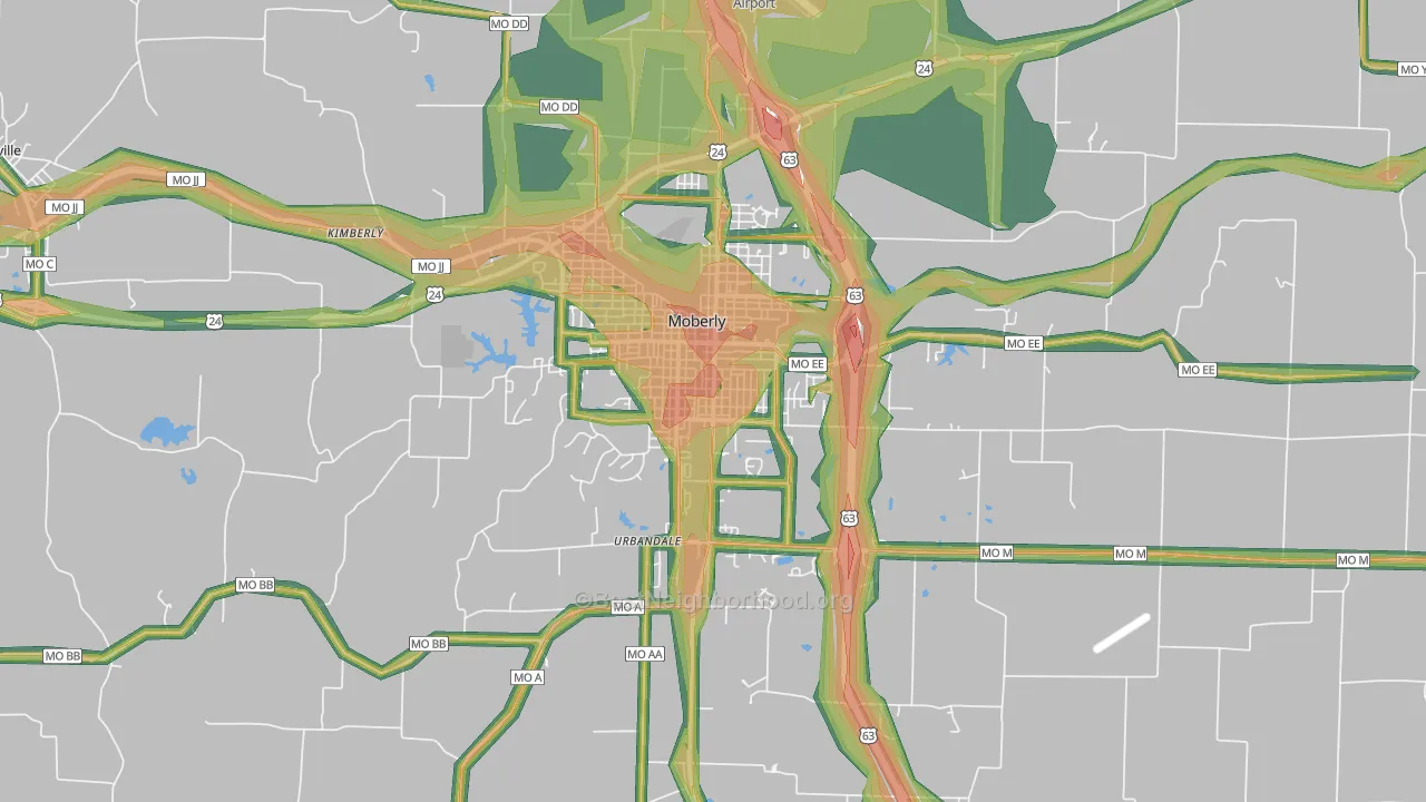 65270, MO Map of Noise Levels in 65270