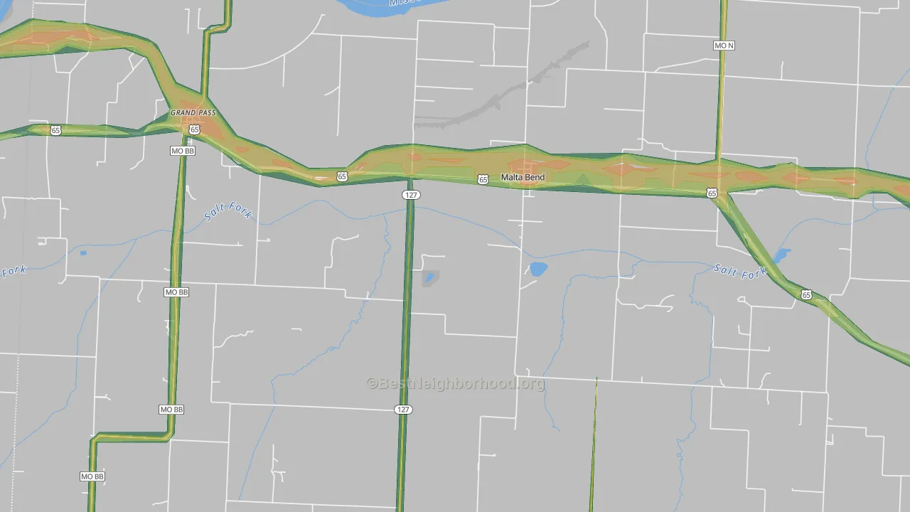 65339, MO Map of Noise Levels in 65339