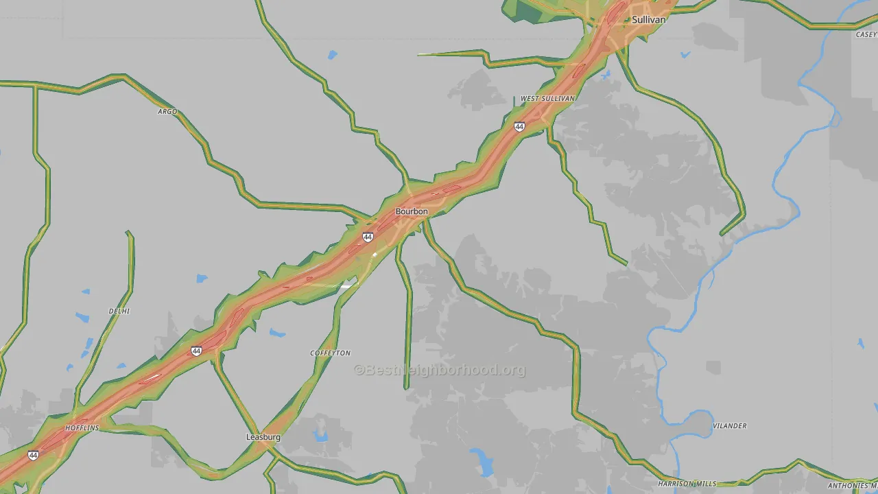 65441, MO Map of Noise Levels in 65441