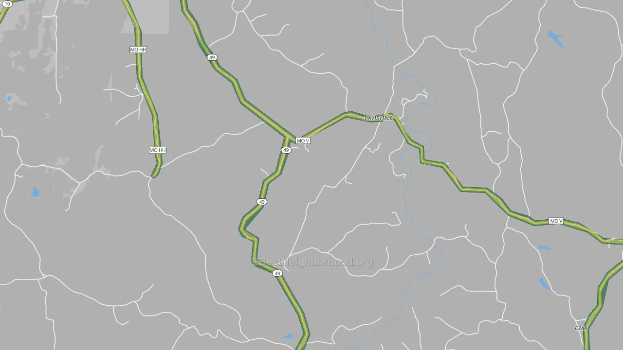 65456, MO Map of Noise Levels in 65456