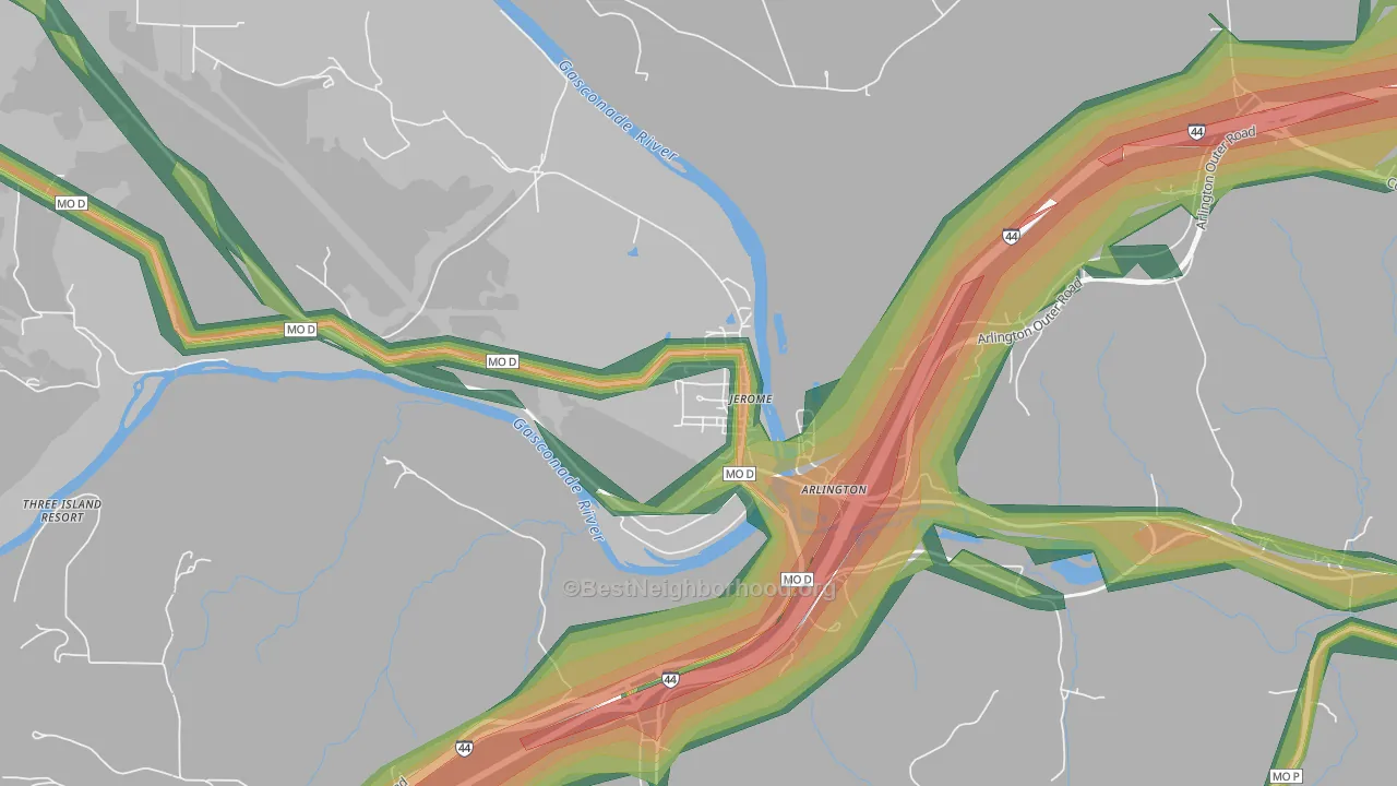 65529, MO Map of Noise Levels in 65529