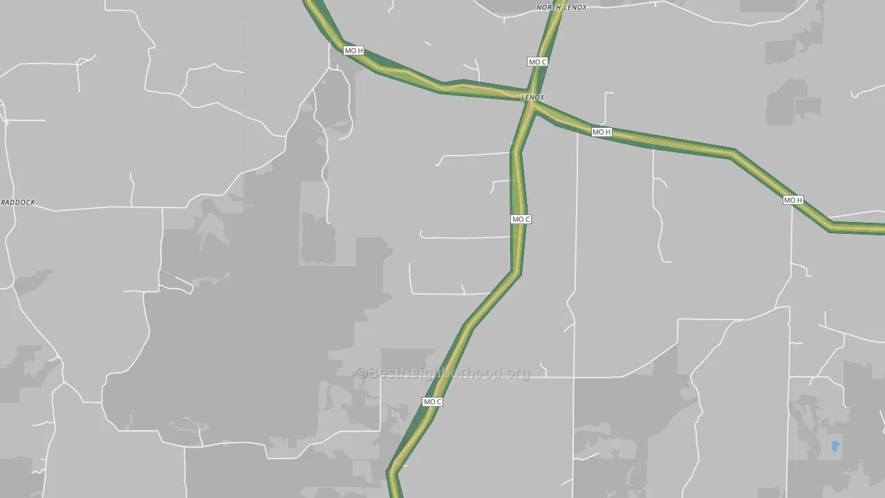 65541, MO Map of Noise Levels in 65541