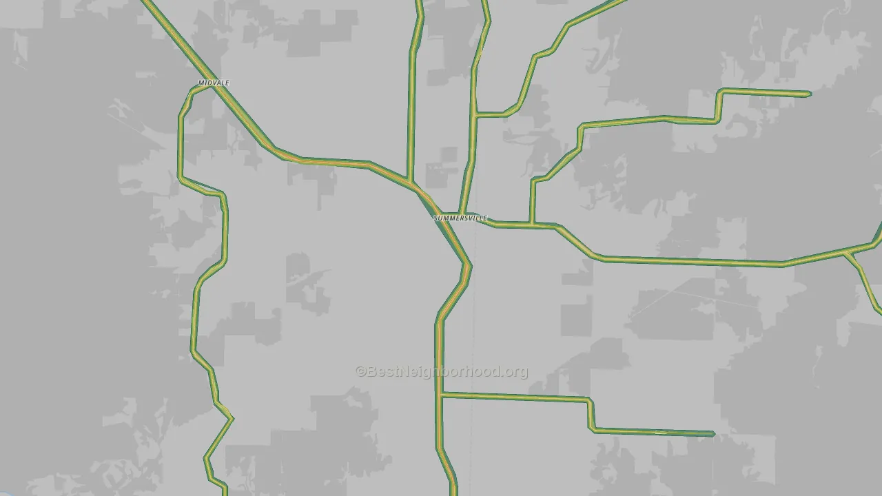 65571, MO Map of Noise Levels in 65571