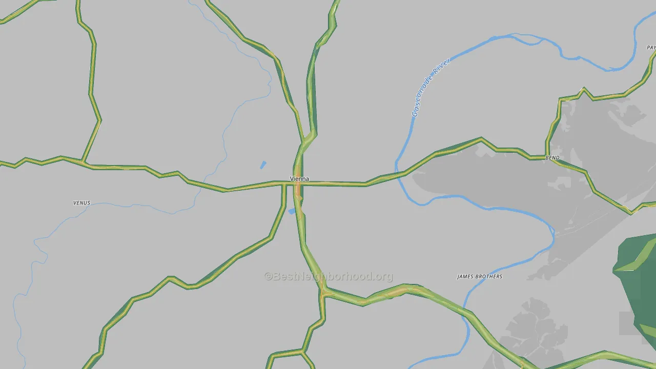 65582, MO Map of Noise Levels in 65582