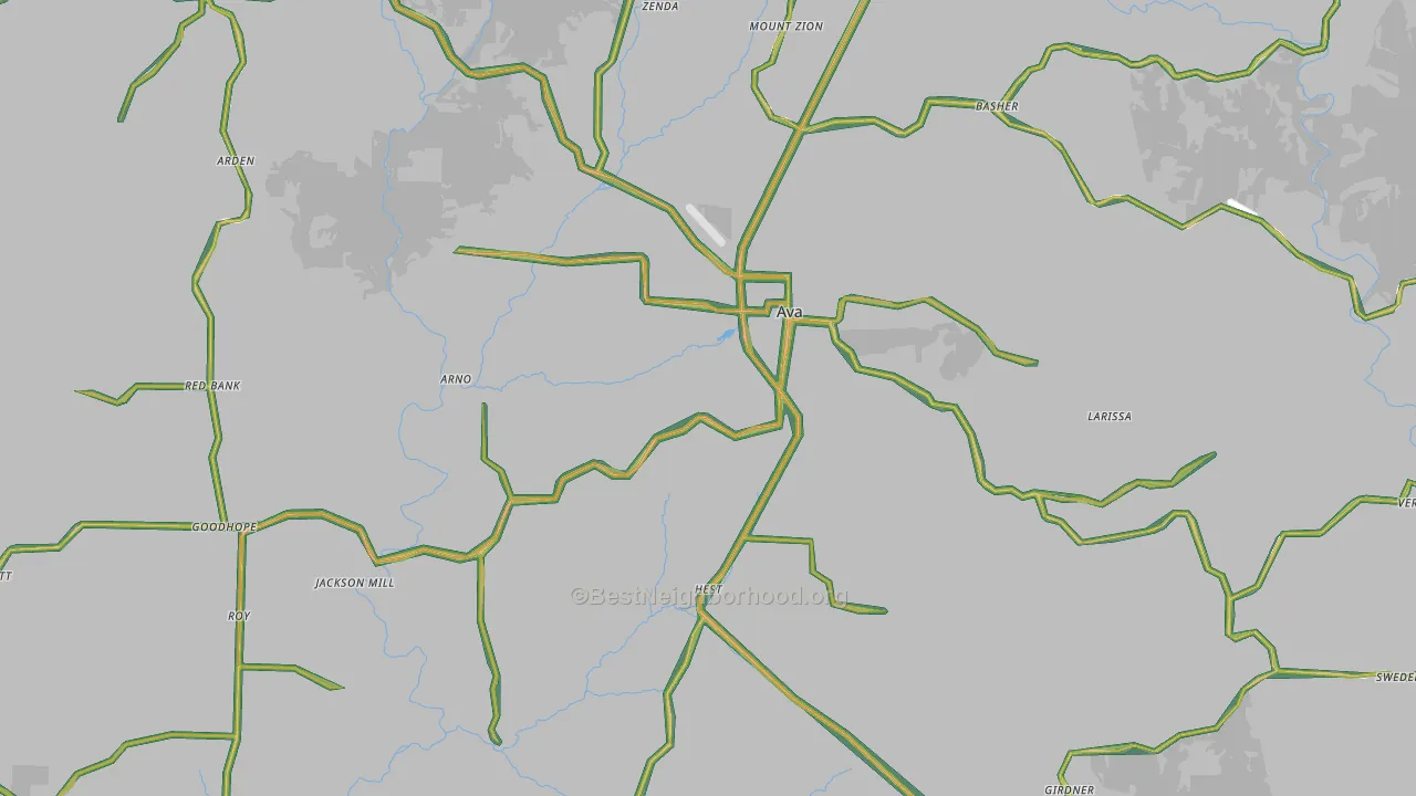 65608, MO Map of Noise Levels in 65608