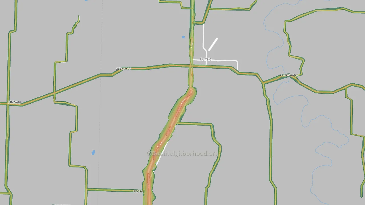 65622, MO Map of Noise Levels in 65622