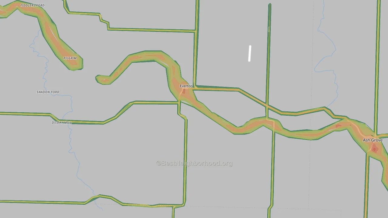 65646, MO Map of Noise Levels in 65646