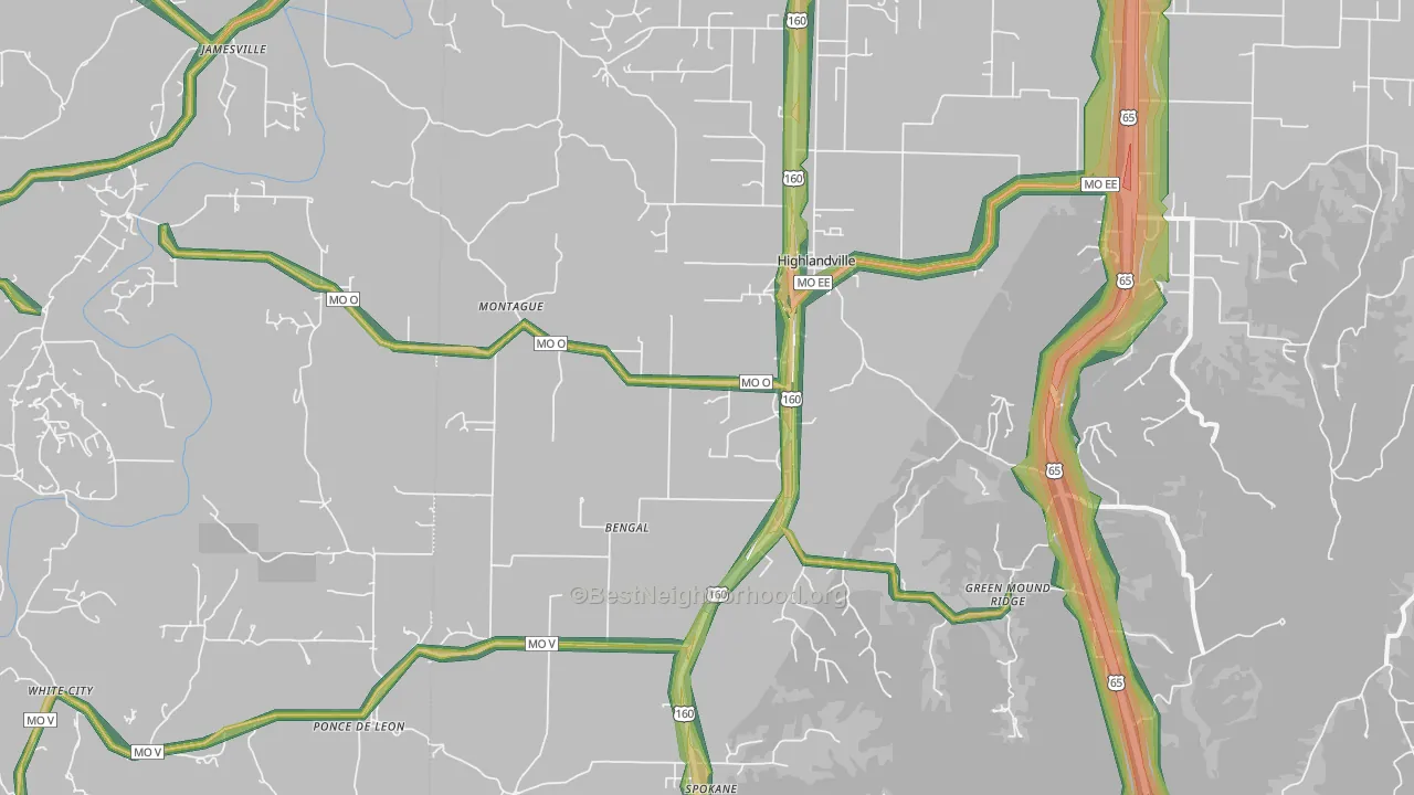 65669, MO Map of Noise Levels in 65669