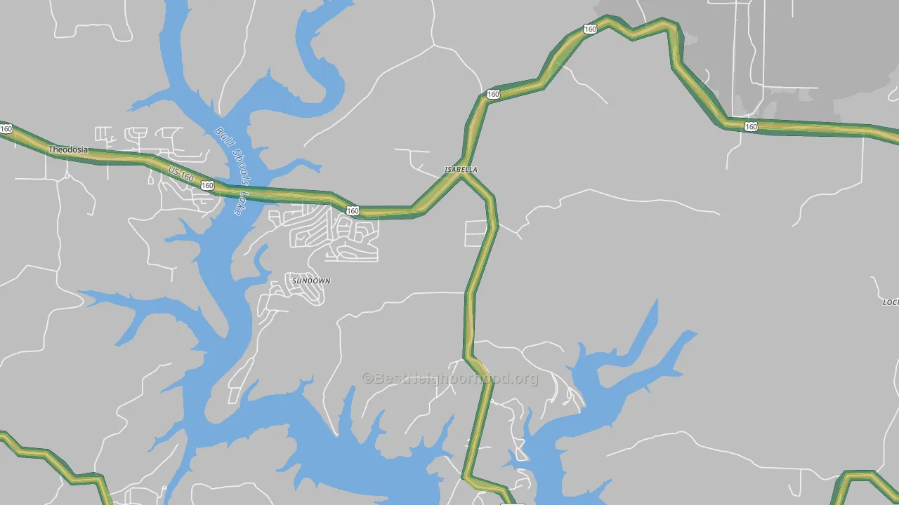 65676, MO Map of Noise Levels in 65676