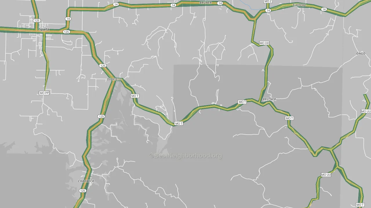 65720, MO Map of Noise Levels in 65720