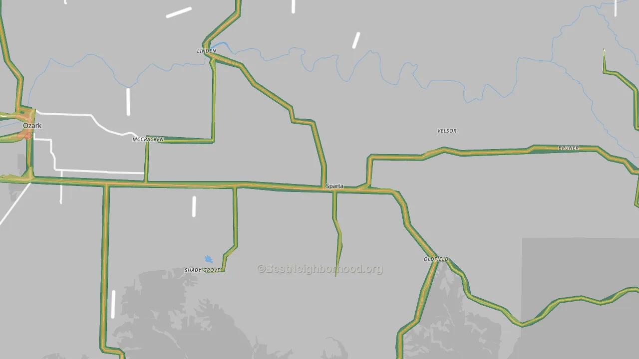 65753, MO Map of Noise Levels in 65753
