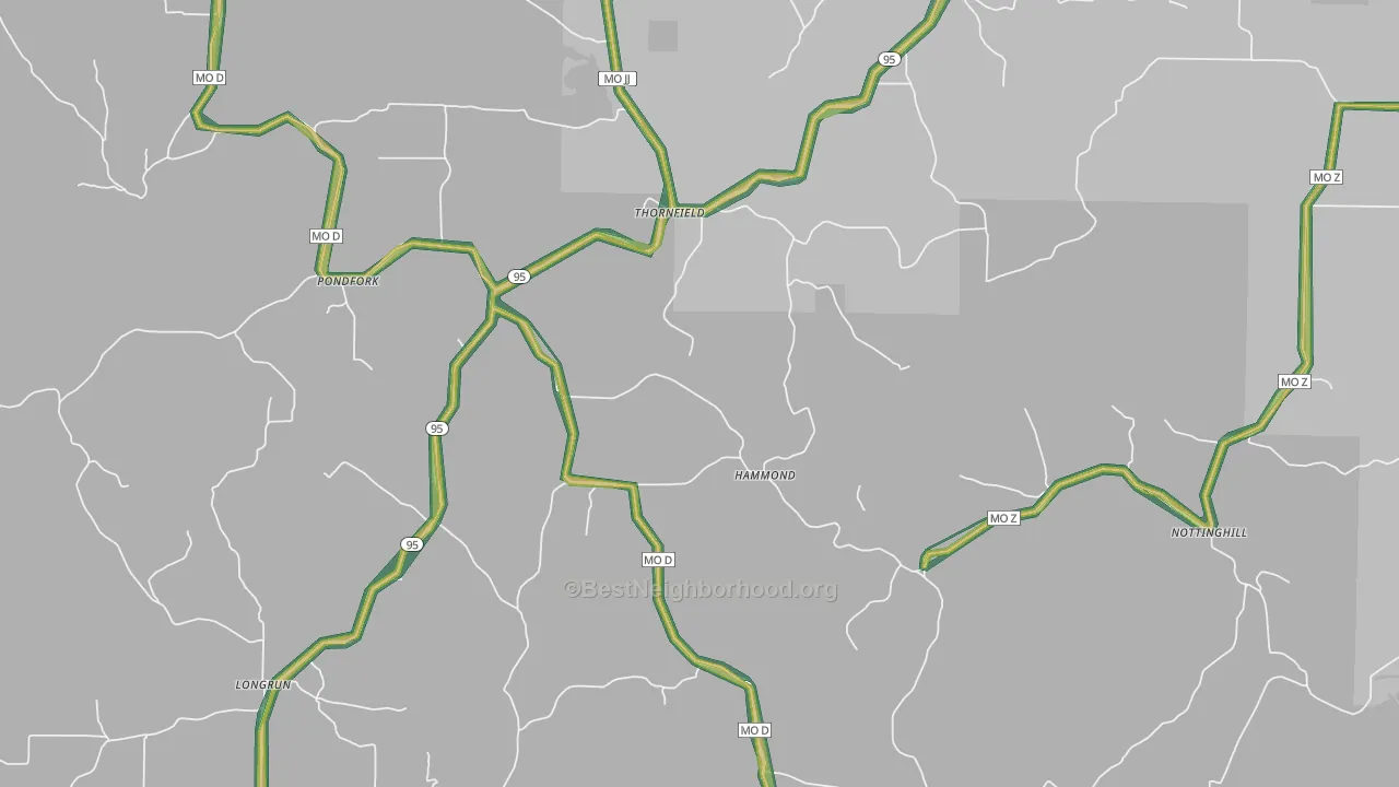 65762, MO Map of Noise Levels in 65762