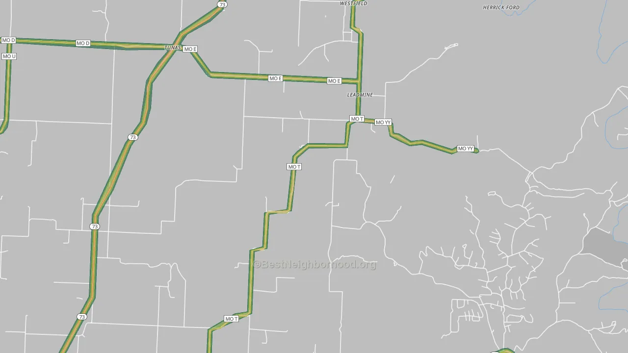 65764, MO Map of Noise Levels in 65764