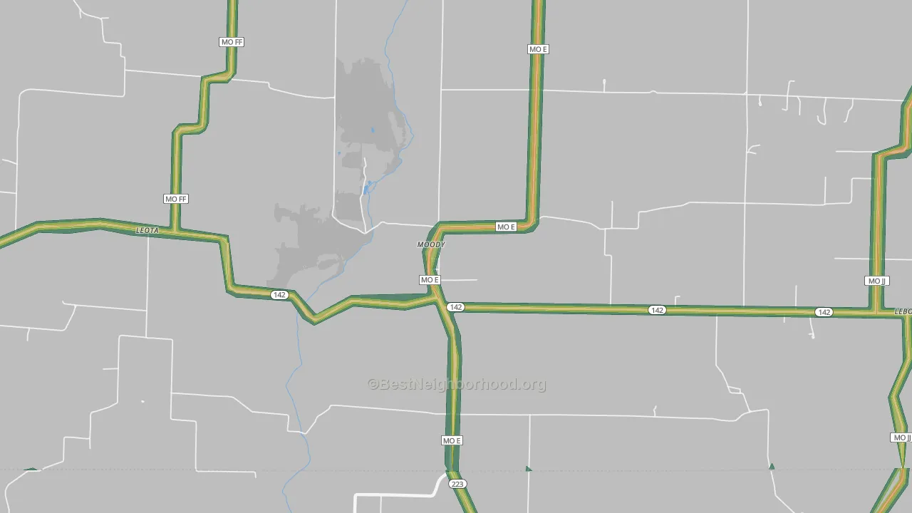 65777, MO Map of Noise Levels in 65777