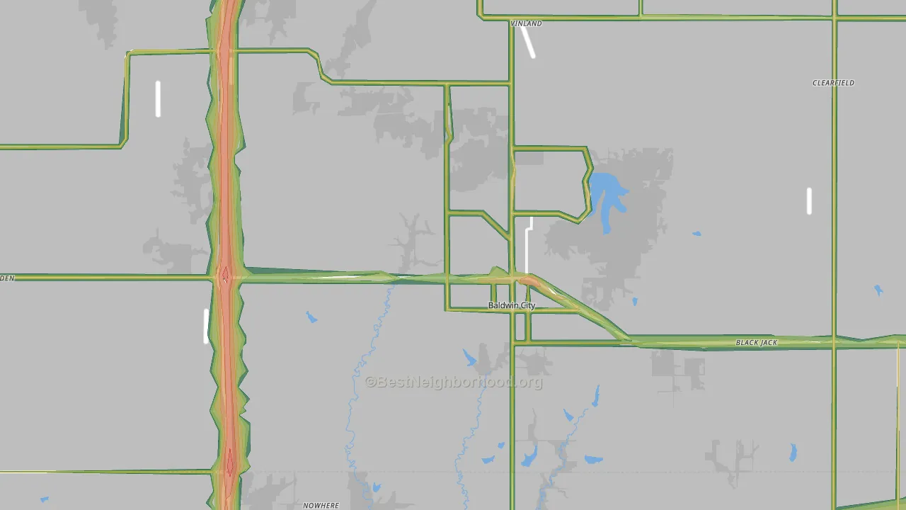 66006, KS Map of Noise Levels in 66006