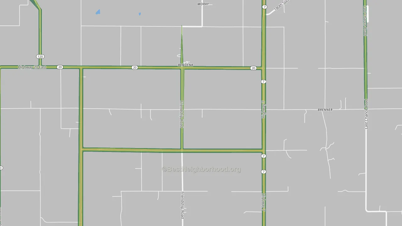 66008, KS Map of Noise Levels in 66008