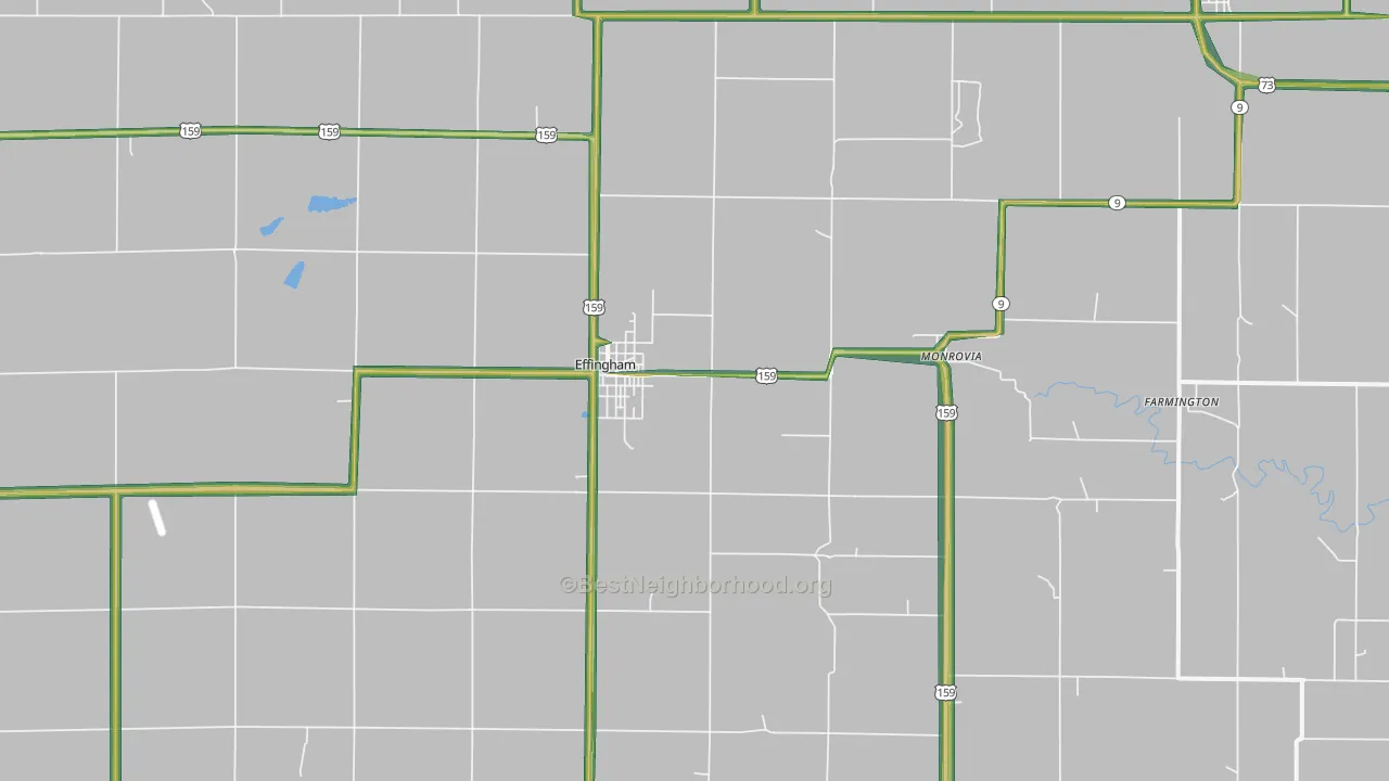 66023, KS Map of Noise Levels in 66023
