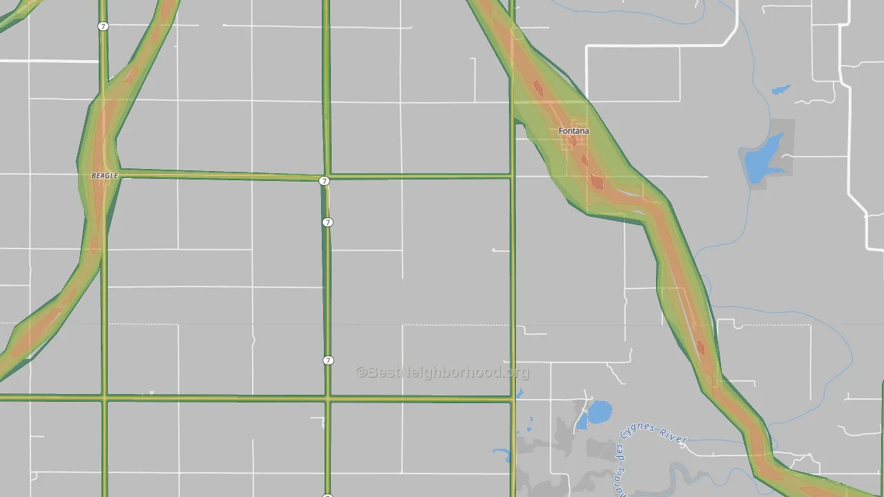 66026, KS Map of Noise Levels in 66026
