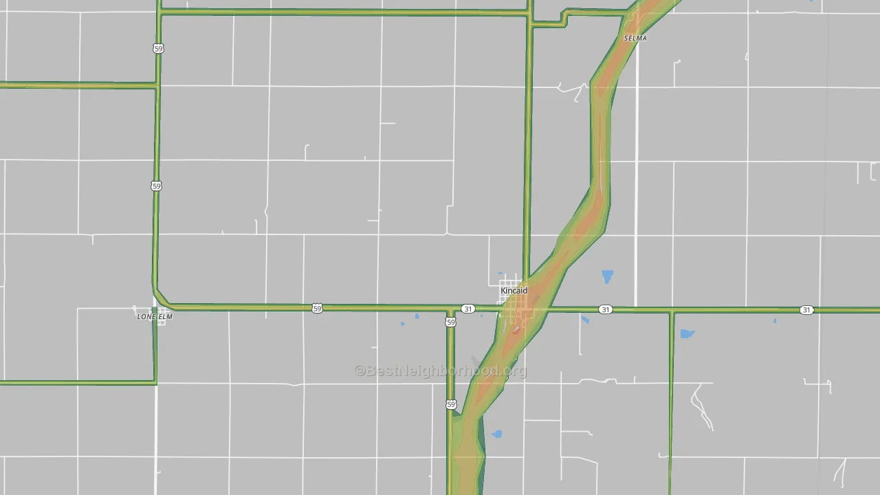 66039, KS Map of Noise Levels in 66039