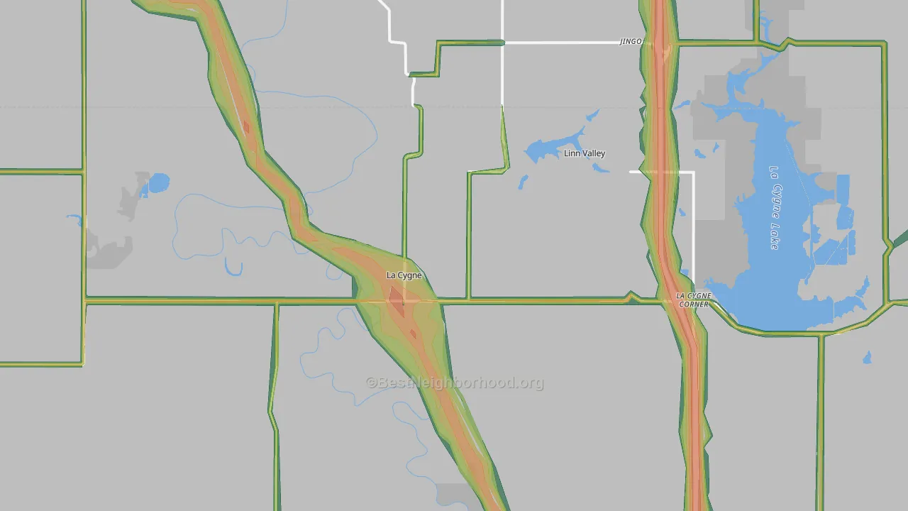 66040, KS Map of Noise Levels in 66040