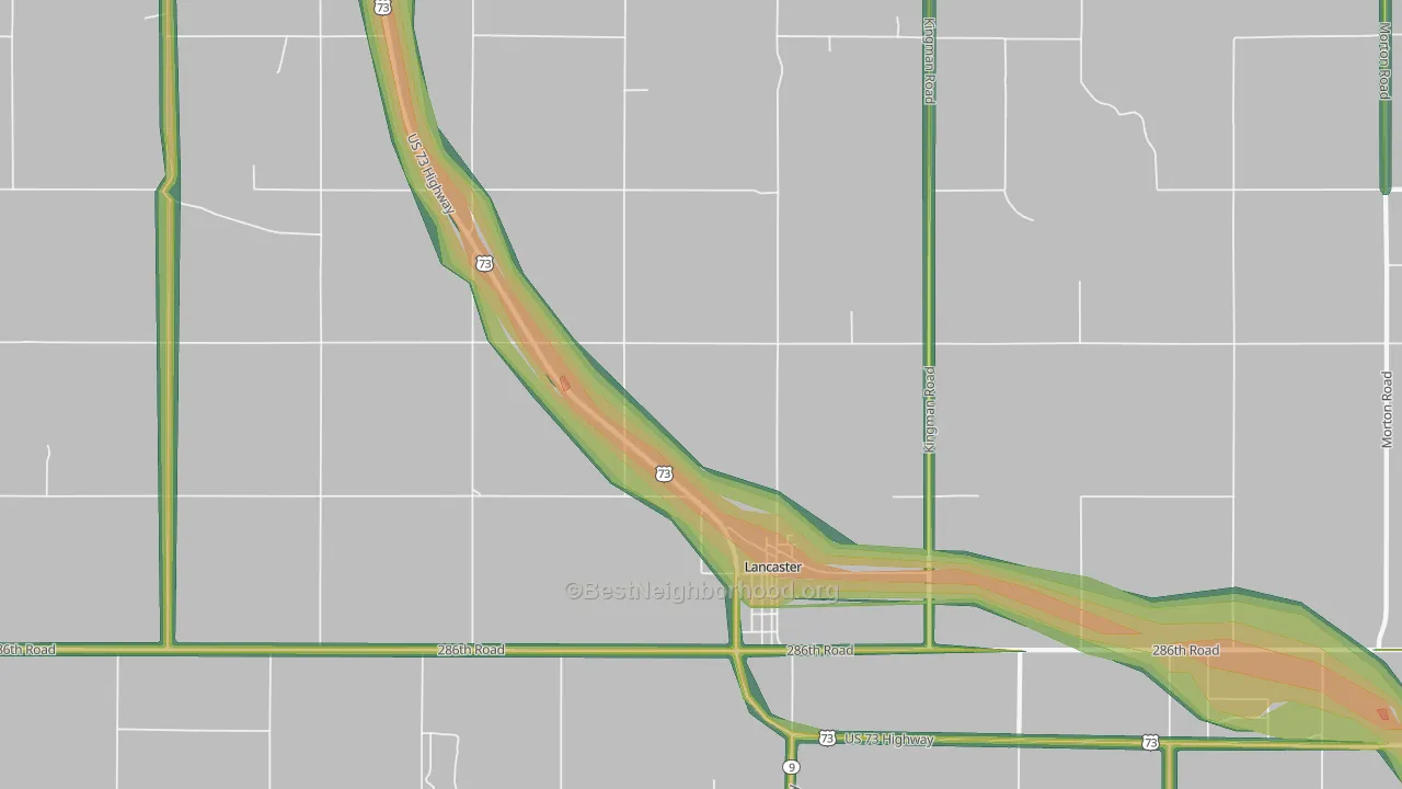 66041, KS Map of Noise Levels in 66041