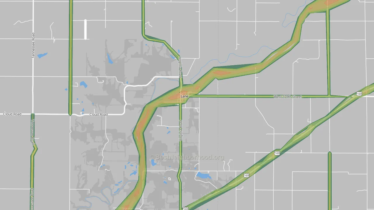 66042, KS Map of Noise Levels in 66042