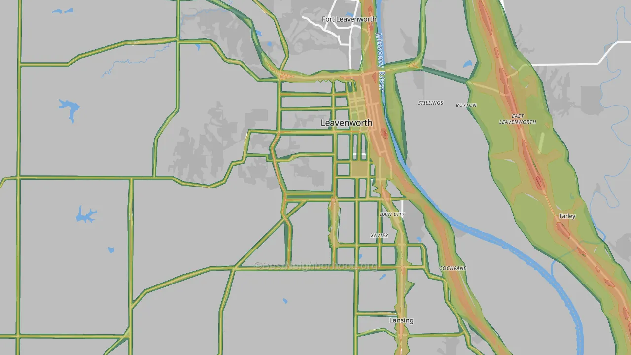 66048, KS Map of Noise Levels in 66048