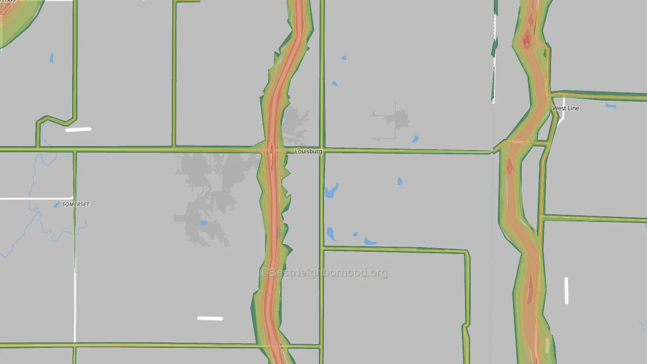 66053, KS Map of Noise Levels in 66053