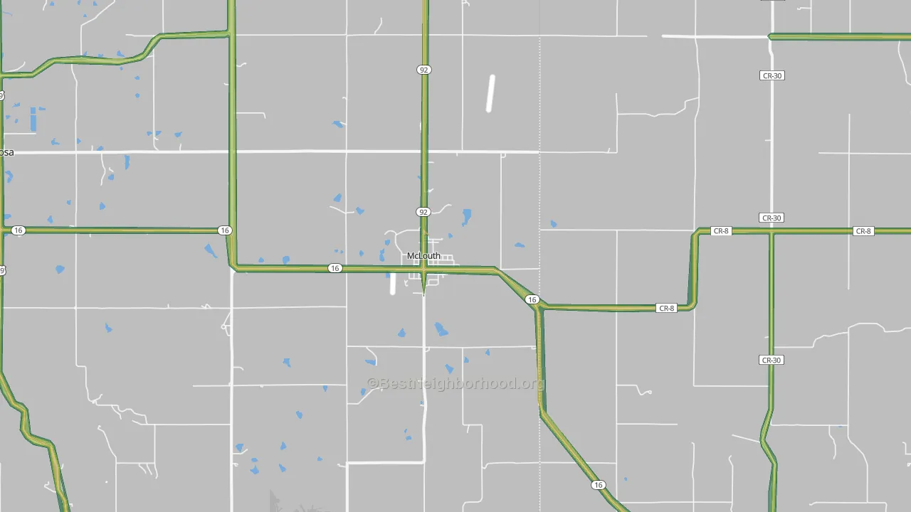66054, KS Map of Noise Levels in 66054