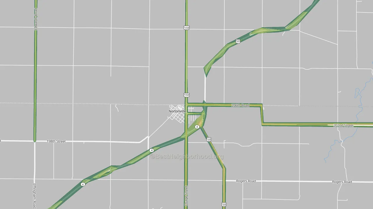 66060, KS Map of Noise Levels in 66060