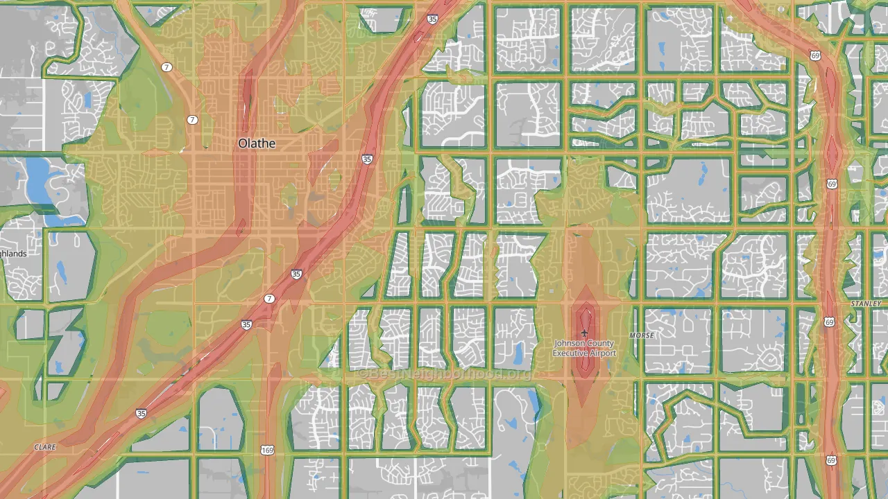 66062, KS Map of Noise Levels in 66062