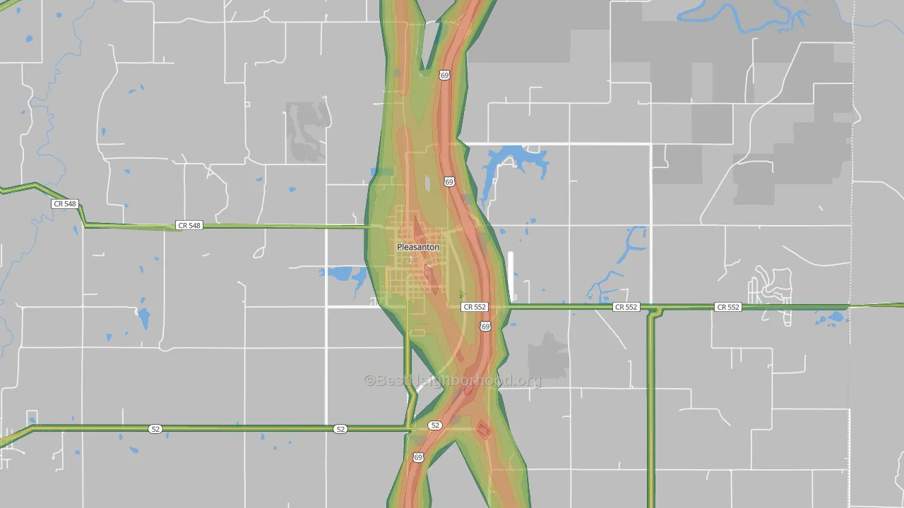 66075, KS Map of Noise Levels in 66075